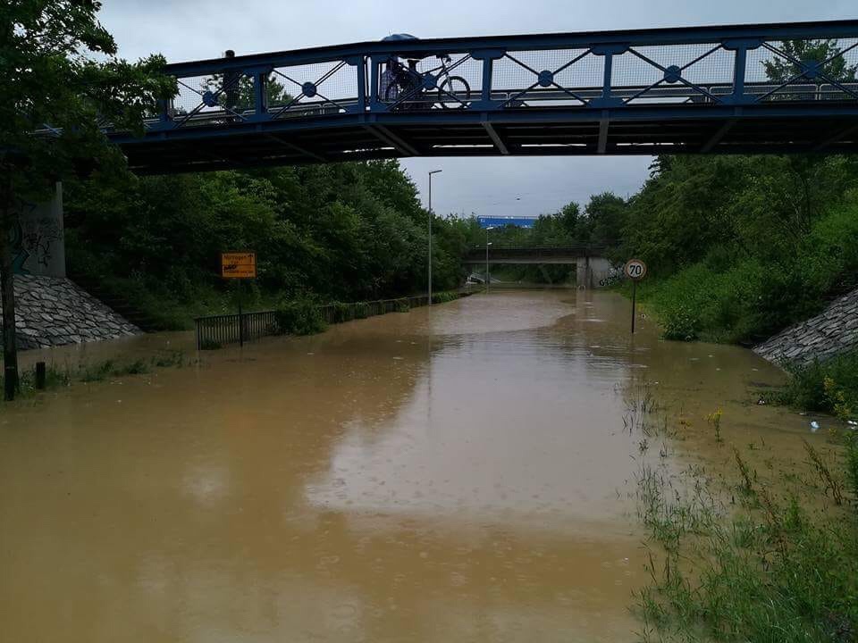 11. Juni 2018: Unwettereinsatz, Überlandhilfe Kirchheim unter Teck